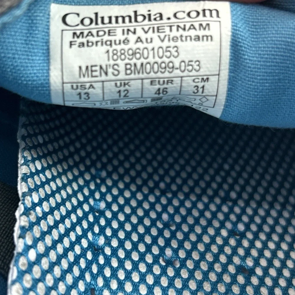 Columbia PFG Bahama Relaxed Fishing Shoes Men's Sz 13 Graphite & Blue BM0099-053